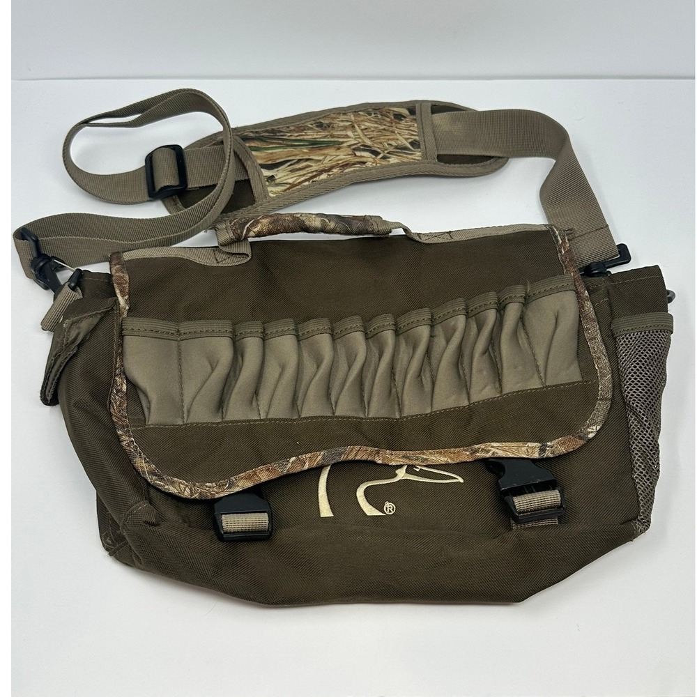 Ducks Unlimited Hunting Blind Bag Olive Drab Camo Shell Loops Shoulder Strap